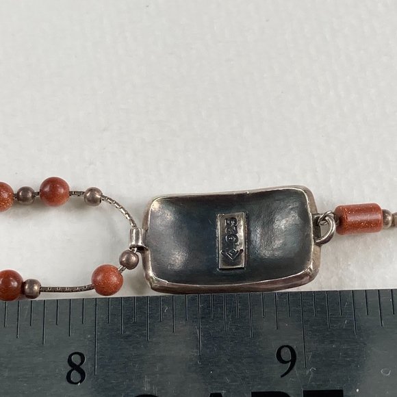 Retired Silpada sterling silver pendant and gems on sterling silver chain - Picture 6 of 10